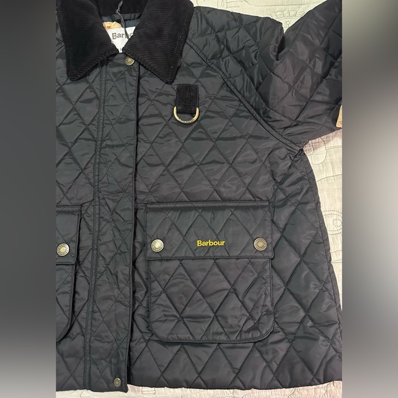 NEW Barbour x Tuckernuck Kinsley Quilted Jacket Black Floral Lining Sz 6 NWT - Picture 6 of 15